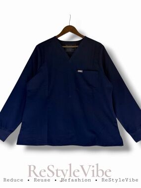 FIGS Women’s Size XL Top Shirt Scrubs Stretch Catarina NWT Long Sleeve NEW